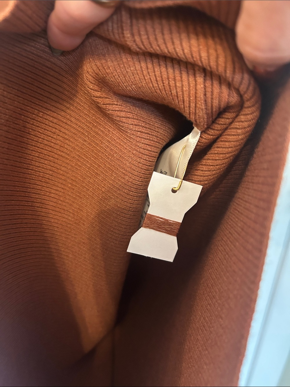 Wilfred Rust Ribbed Square-Neck Tank Dress - Picture 4 of 4